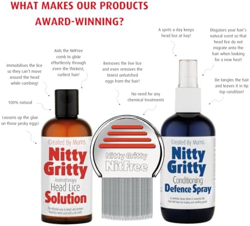 Nitty Gritty kit being used for family hair care and lice prevention