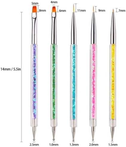 Top down view of Aibee 5 piece manicure tool collection