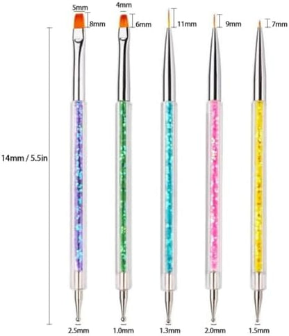 Top down view of Aibee 5 piece manicure tool collection