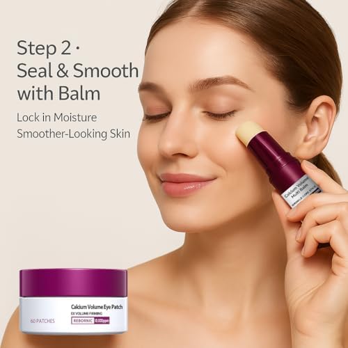 Sixty pieces of hydrogel under eye patches inside the BeiBreeze packaging jar