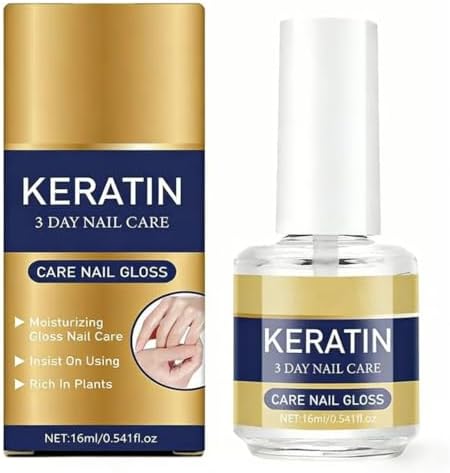 Close up of keratin nail serum applicator brush