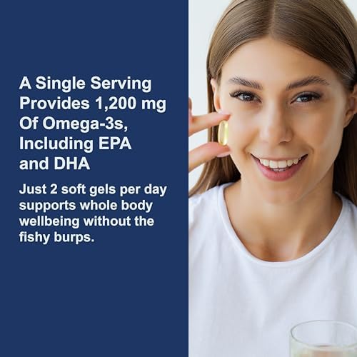 Side view of Carlson Labs twelve hundred milligram omega three supplement container