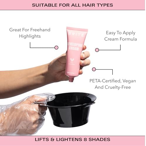 Brite hair bleach cream kit showing the developing cream and lightening cream tubes side by side.