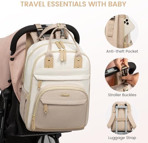 LOVEVOOK diaper backpack paired with foldable changing pad