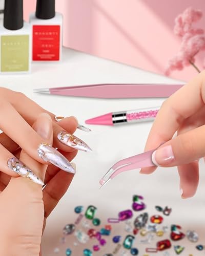 Top view of the Difenni rhinestone applicator inside the pink case