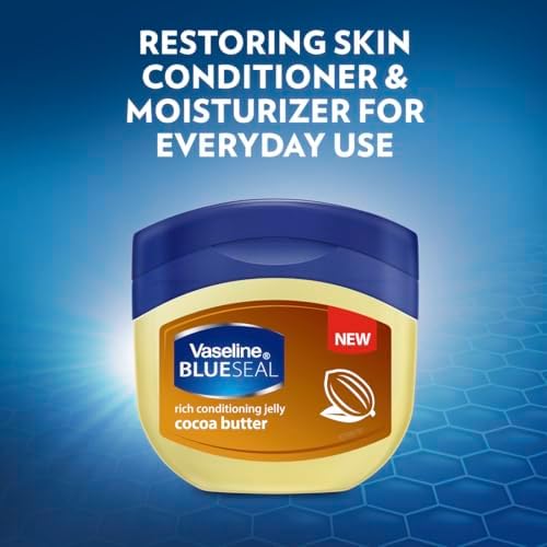 Vaseline Blueseal Cocoa Butter Jelly label detail