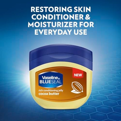 Vaseline Blueseal Cocoa Butter Jelly label detail
