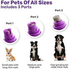 Hertzko dog and cat nail grinder displaying three port sizes