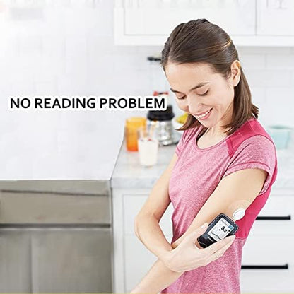 Demonstration of the waterproof continuous glucose monitor patch protecting a sensor during water activities.