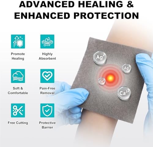 Highly absorbent antimicrobial silver alginate pads for managing moderate to heavy wound drainage.