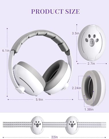 Hoigrbom 2-in-1 baby hearing protection in white