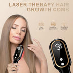 Apbier red light therapy comb side profile showing ergonomic black body