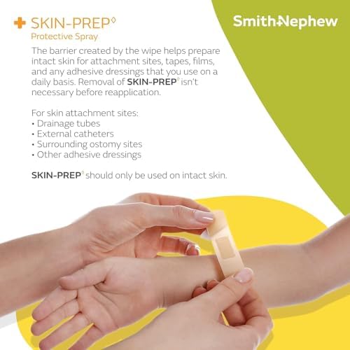 Fast drying protective film wipe for medical tape adhesion