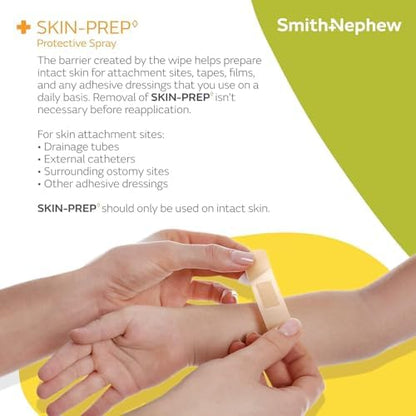 Fast drying protective film wipe for medical tape adhesion