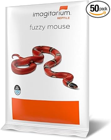 Imagitarium frozen fuzzy mouse small 50 count reptile food packaging front view