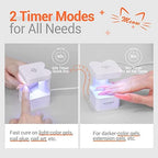 Modelones gel nail lamp curing pink nail extension on finger