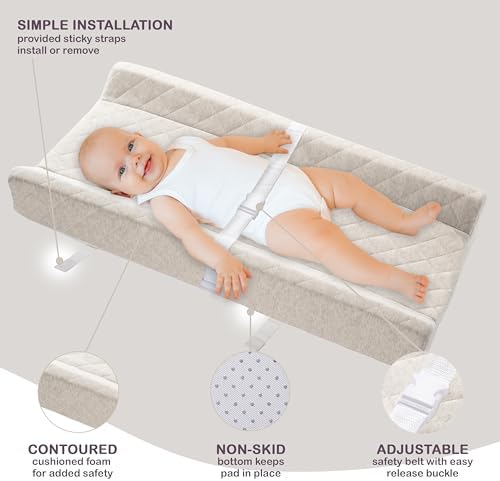Modera changing pad organic cotton removable washable cover