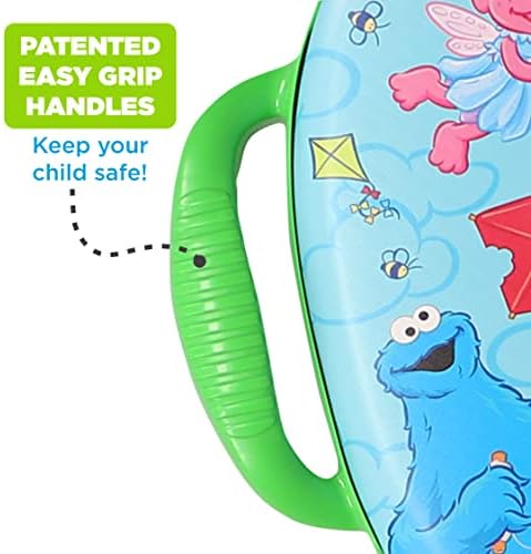 Side angle of the cushioned toilet training seat demonstrating the secure base that fits most regular toilets.