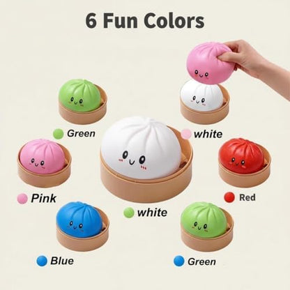 GiGAWOOD premium silicone dumpling squishy showing the detailed texture and high quality material finish.