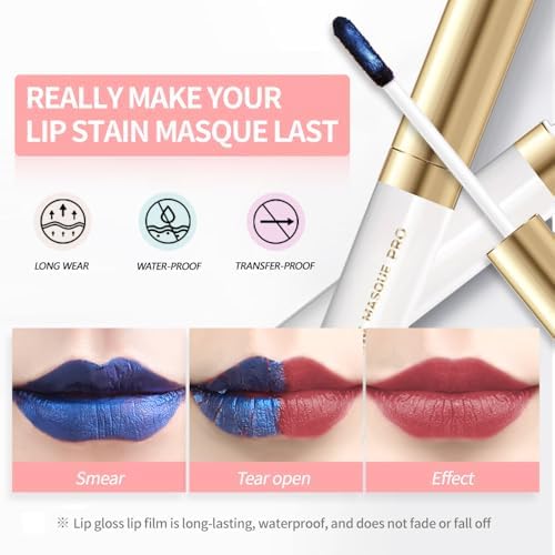 Lip Stain - Wipe-Off &Peel Off Lip Color | Waterproof, Long Lasting, Transfer-Resistant, Smudge-Proof Lip Tint | Easy Wipe Finish, High Pigment | All-Day Vibrant Kiss-Proof Lip Stain, muted rose beige - Image 5