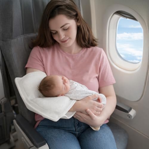 Close up of Povkufii soft cotton baby arm support pillow