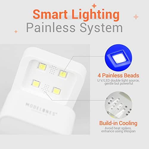 Modelones nail lamp with 4 dual-source LED light beads