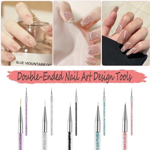 Aibee nail design brush set for precise fine detail work