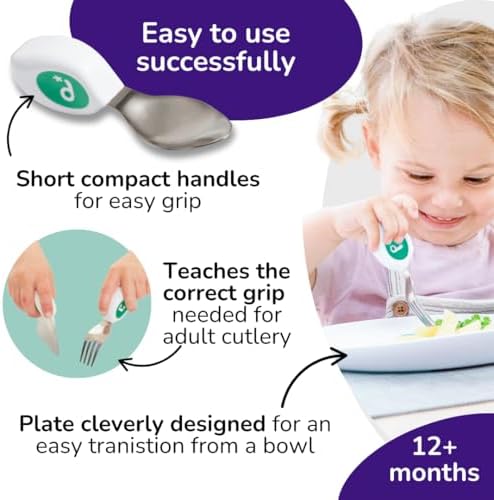 Side profile of Doddl ergonomic cutlery handles for toddlers