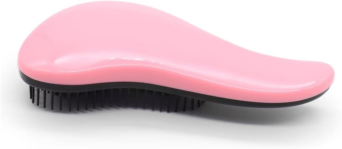 El Cabell small pet shedding comb in light pink front view for indoor cat grooming.