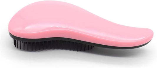 El Cabell small pet shedding comb in light pink front view for indoor cat grooming.
