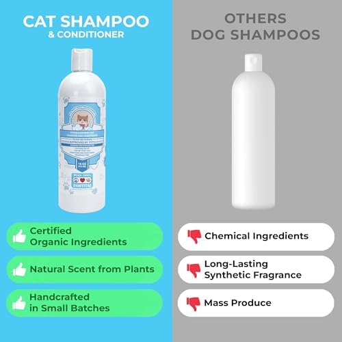 Close up view of the 16 ounce Pawtitas pet shampoo dispensing cap and label