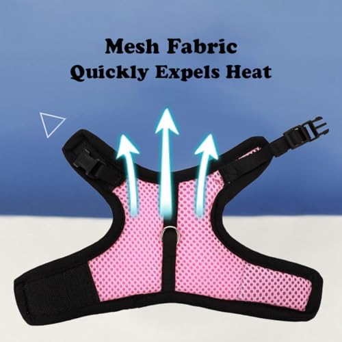 Youalso black ferret vest harness with durable nylon leash attachment