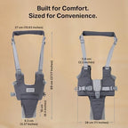 Breathable mesh material detail of walking harness