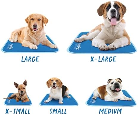 The Green Pet Shop dog cooling mat used inside a pet crate