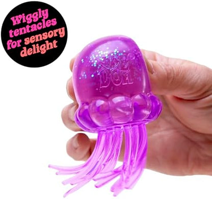 Authentic Schylling jellyfish sensory tool showcasing stretchy wiggly tentacles