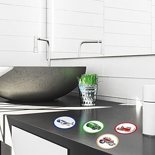 Child using Chinco potty training target in toilet bowl