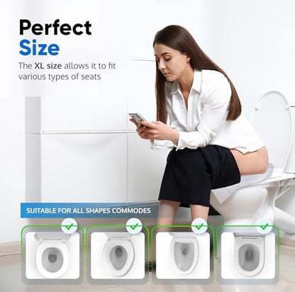 Travel friendly packaging of flushable toilet seat liners for airplanes