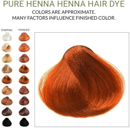 Person with vibrant red hair after using The Henna Guys henna dye