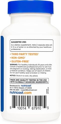 Nutricost third-party tested Alpha GPC made in GMP compliant facility
