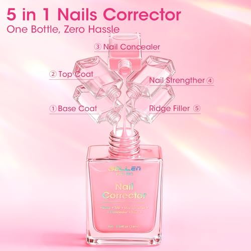 Close up of Gellen Pro Bio nail strengthener brush and texture