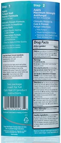 Opti-Nail dual sided applicator showing the green repair side and blue antifungal side.