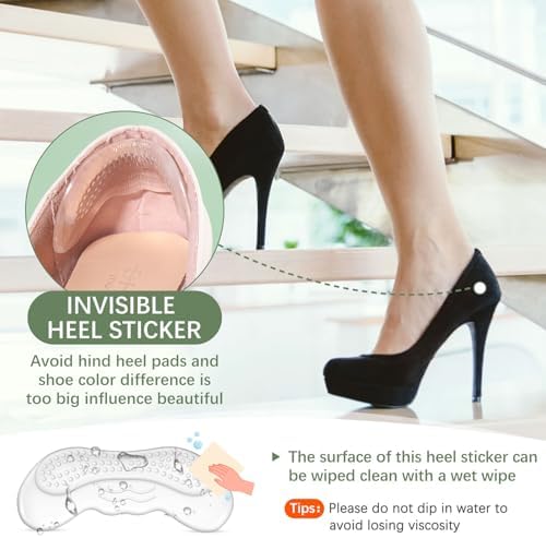 Close up of textured anti slip surface on silicone heel cushion