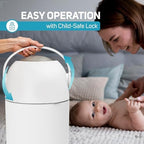 L.A. Baby Magic Diaper Pail lifestyle setting inside a modern nursery