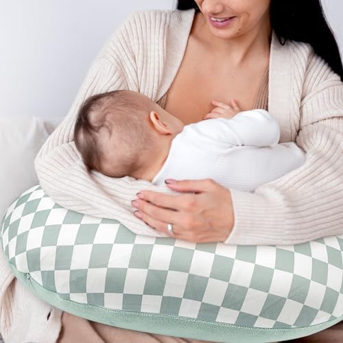 Close up of the hidden invisible zipper on the Dilimi nursing pillow cover