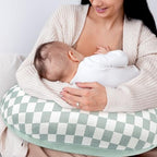 Close up of the hidden invisible zipper on the Dilimi nursing pillow cover