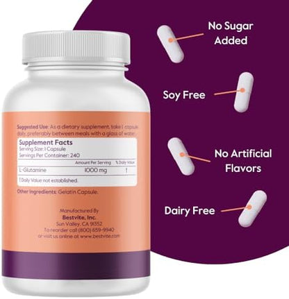 Bestvite dietary supplement bottle for gut health
