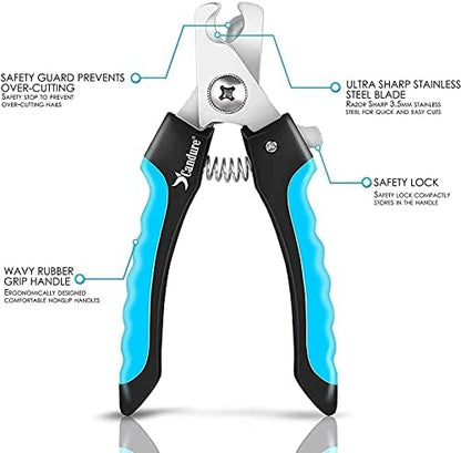 Candure professional grooming pet nail clipper showing the heavy duty spring loaded design.