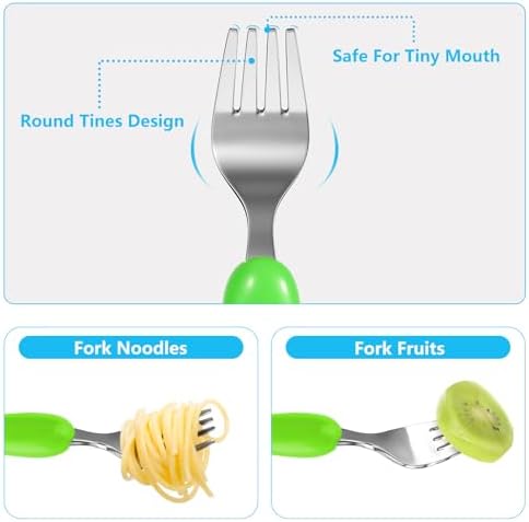 Lehoo Castle kids silverware set with ergonomic plastic handles