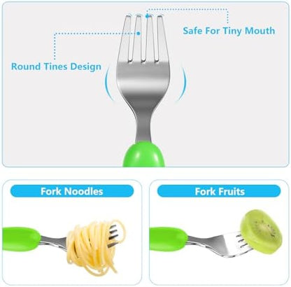 Lehoo Castle kids silverware set with ergonomic plastic handles