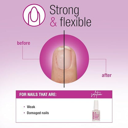 Nail Tek clear therapeutic strengthener polish demonstrating smooth consistency on a surface